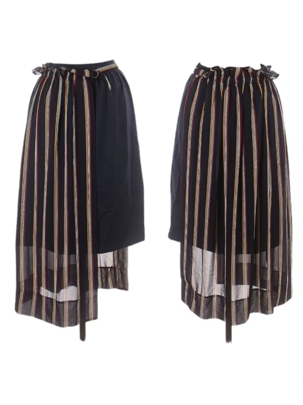 NWT GUILD PRIME Striped Layered Skirt S